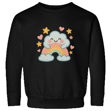 Discover Smiling Cloud Rainbow – Embroidered Kids Logo Sweatshirts