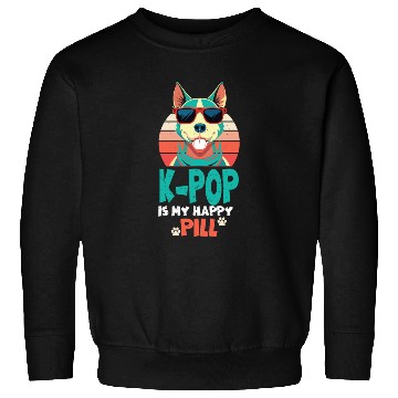 Discover Kpop Happy Pill Corgi Dog Korean Pop Merch K-pop M Sweatshirts
