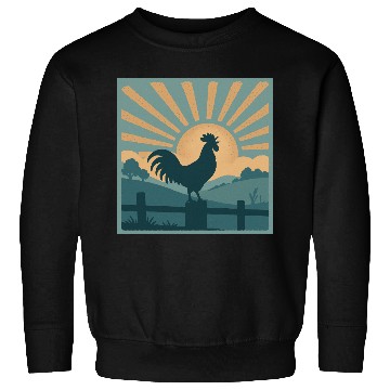 Discover Vintage Rooster Dawn Sweatshirts