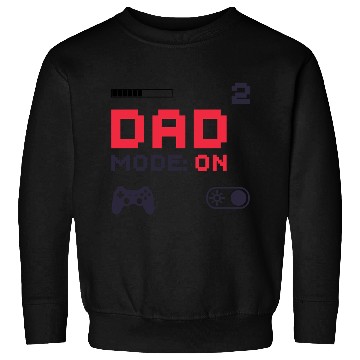 Discover Dad Mode On Retro Gamer Dad Pixel Art Design Sweatshirts