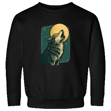 Discover Lone wolf howl at the moon Sweatshirts