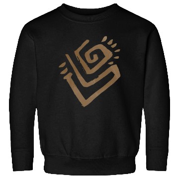 Discover Abstract Spiral Symbol in Light Brown on Texture Sweatshirts
