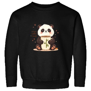 Discover Beary Coffee Hugs! - Cute Panda & Warm Embrace Sweatshirts