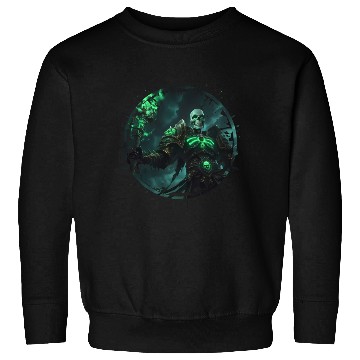 Discover Skeleton Mage With Glowing Rune Armor Fantasy Sweatshirts