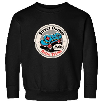 Discover Street Gamer Retro Tricks Skate Controller Sweatshirts