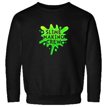 Discover Slime Green Slime Making Crew Sweatshirts