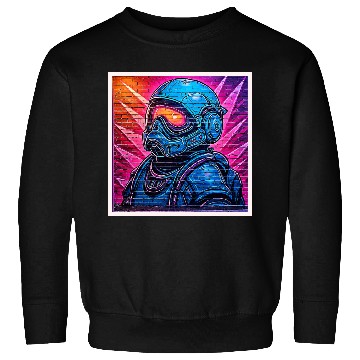 Discover Neon Cyberpunk Astronaut Sweatshirts