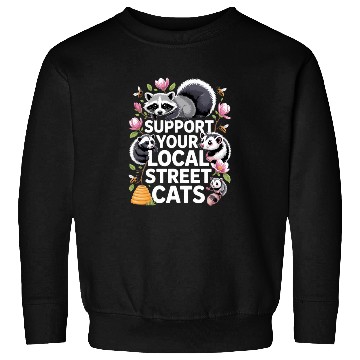 Discover Support Local Street Cats Bee Style Sweatshirts