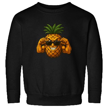 Discover Cool pineapple sunglasses muscles biceps fruit Sweatshirts