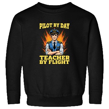 Discover Flight Instructor Pilot By Day Aviation Teacher Sweatshirts