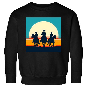Discover Wild West Sunset Cowboy Sweatshirts