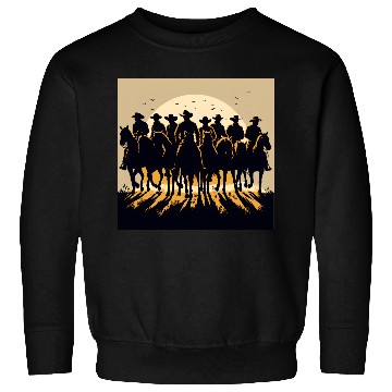 Discover Western Sunset Cowboy Scene Sweatshirts