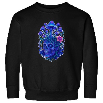 Discover Fungi Mind - Trippy Skull Bloom Sweatshirts