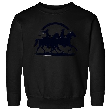 Discover Western Sunset Horseback Riders Sweatshirts