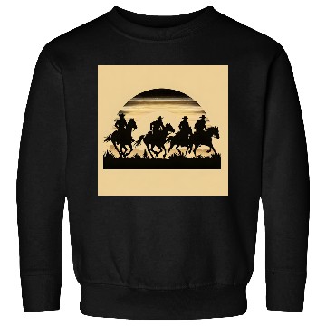 Discover Western Sunset Silhouette Sweatshirts