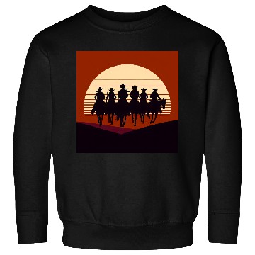 Discover Western Silhouette Sunset Sweatshirts