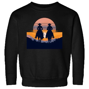Discover Western Sunset Silhouettes Sweatshirts