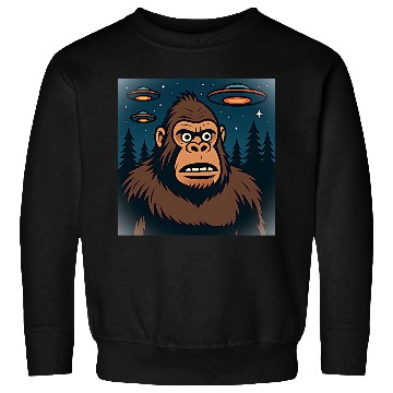 Discover Bigfoot Sasquatch Funny Alien UFO Sweatshirts