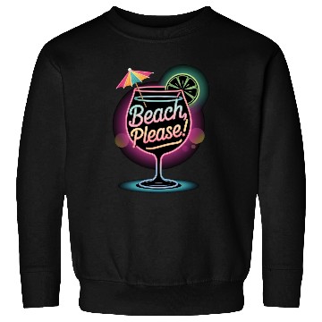 Discover Neon Tropical Cocktail Beach Please Retro Summer Sweatshirts