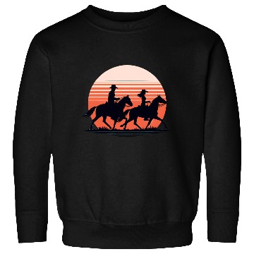 Discover Equestrian Sunset Silhouette Sweatshirts