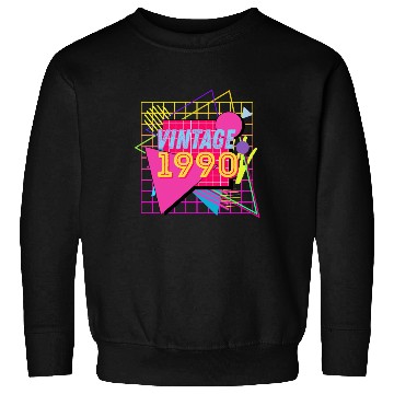 Discover 1990 Birthday Gift Retro Neon 90s Style Sweatshirts