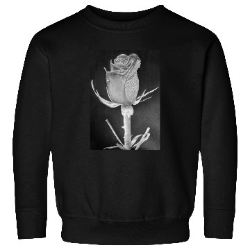 Discover Realistic Graphite Rose & Dew Drawing - RT Art © Sweatshirts