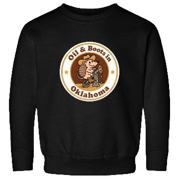 Discover Oil Boots Oklahoma Vintage Artwork Sweatshirts