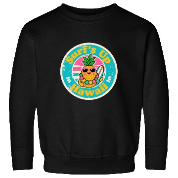 Discover Aloha Vibes Pineapple Surfer Vintage Hawaiian Sweatshirts