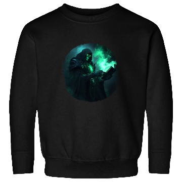 Discover Green Shadow Mage with Burning Spell Book Sweatshirts