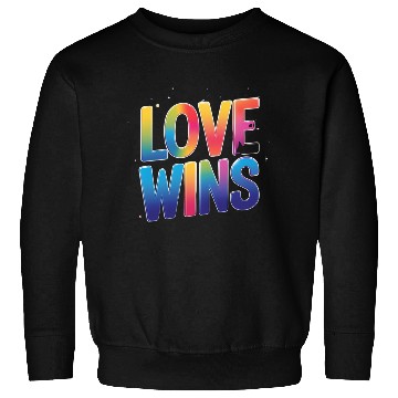 Discover Love Wins Rainbow Script Sweatshirts – Pride Month Sweatshirts