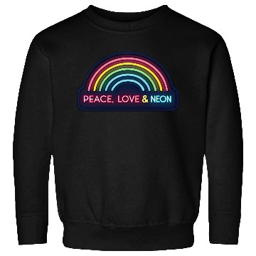 Discover Peace Love Neon Rainbow 70s Sweatshirts