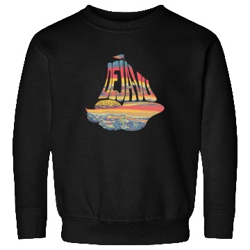 Discover Deja Vu Sunset Sailing Adventure with Brain Waves Sweatshirts