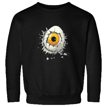 Discover Creepy Orange Eye Hatching from Egg Sweatshirts