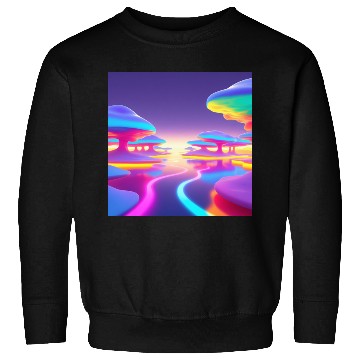 Discover Floating Islands of Light – Psychedelic Minimal Sweatshirts