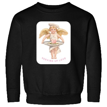 Discover Chef Cook Valentine SERVING UP LOVE Cupid Angel Sweatshirts