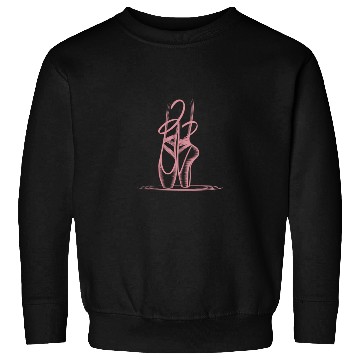Discover Stylized Ballerina Dancer Ballet Shoes Sweatshirts