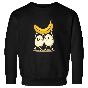 Discover Angry Eggs Carrying Banana – Cartoon Fun Sweatshirts