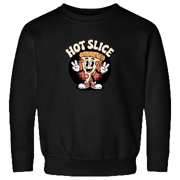 Discover Hot Slice Pizza Retro Cartoon Sweatshirts