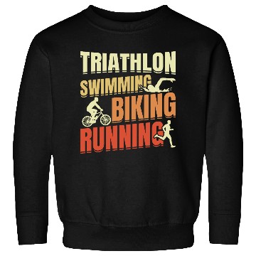 Discover Triathlon Swim Run Cycle Repeat Sweatshirts