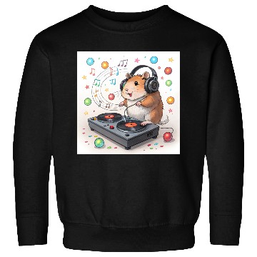 Discover DJ Hamster – Tiny Paws, Big Beats! Sweatshirts