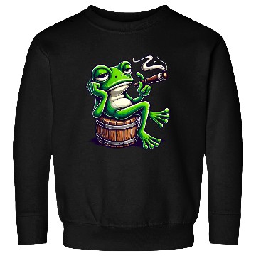 Discover Chill Frog With Cigar Sweatshirts