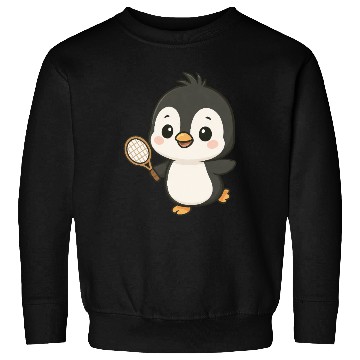 Discover Cute penguin tennis player cartoon chibi sport Sweatshirts