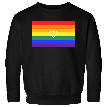 Discover Rainbow Heart Pride Flag Sweatshirts