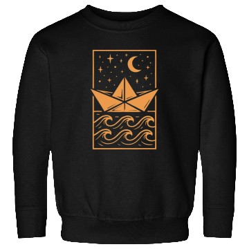 Discover Paper Boat and Moon Men's Sweatshirts