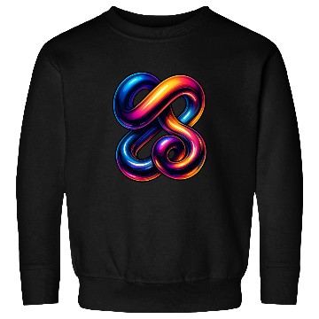Discover Neon Chrome Fusion – 3D Gradient Tangle Streetwear Sweatshirts