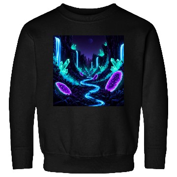 Discover Bioluminescent Crystal Valley Sweatshirts