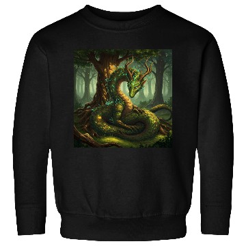 Discover Enchanted Forest Serpent Design Sweatshirts
