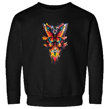 Discover Fire Drip Butterfly – Psychedelic Tattoo Sweatshirts