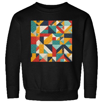 Discover Abstract Geometric Quilt Pattern Sweatshirts