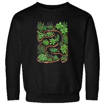 Discover City Herb Garden Oasis Blueprint Sweatshirts